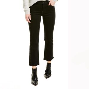 ✨NWT✨ GRLFRND Tatum Slim Kick Flare Crop Jean All Night Long Black Sz 25